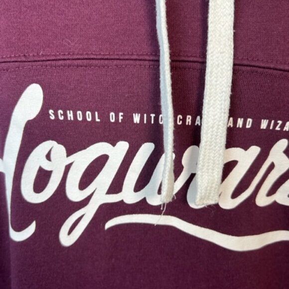 Harry Potter Girls Maroon Shrug Drawstring Pullover Hogwarts Sweater Size Large - Picture 3 of 7